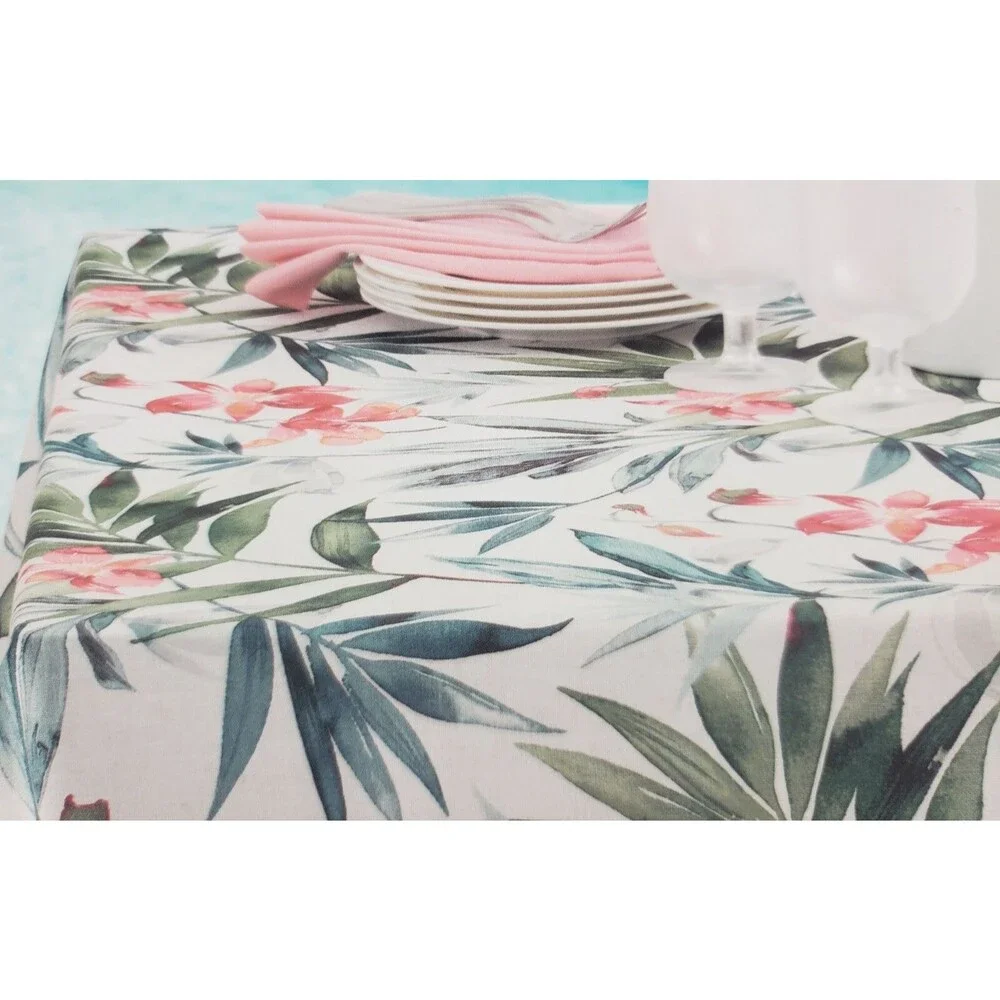 Textured Printed Fabric Tablecloth 60